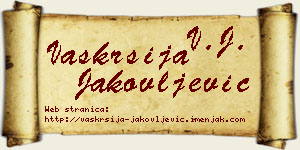 Vaskrsija Jakovljević vizit kartica